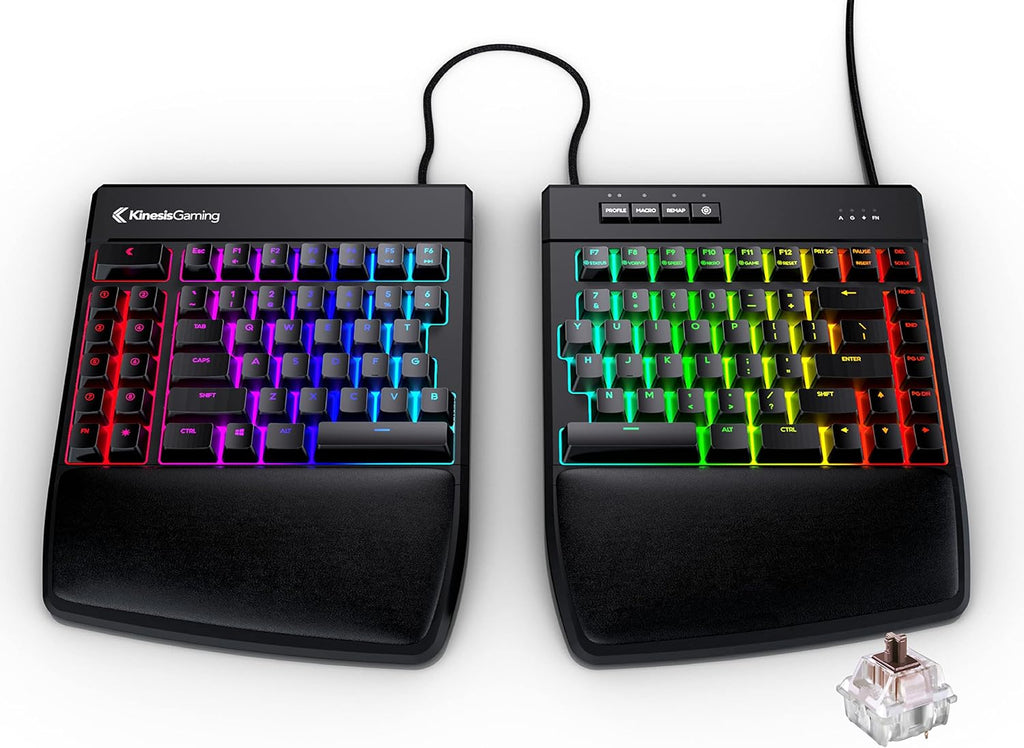 KINESIS Gaming Freestyle Edge RGB Split Mechanical Keyboard C310797