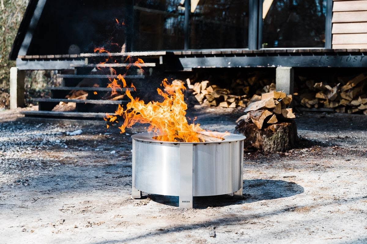 Breeo x Series 24 Smokeless Fire Pit Stainless Steel V664