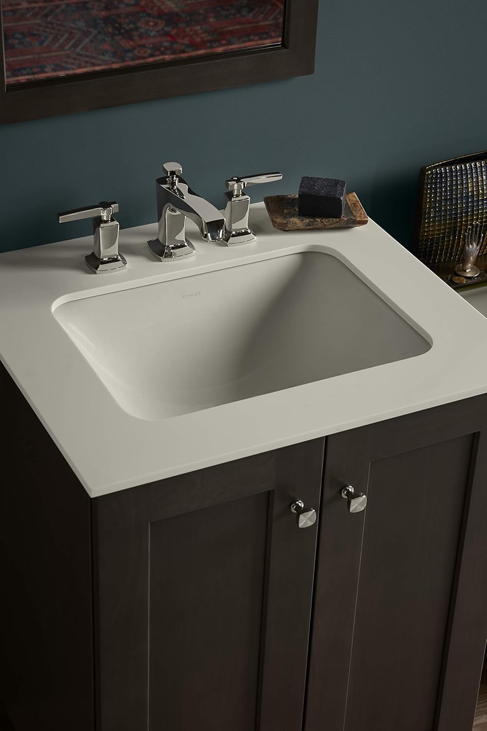 KOHLER K-20000-0 Caxton Under-Mount Bathroom Sink, White U8645