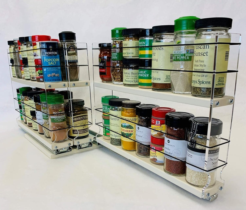 Vertical Spice 222x2x14 DC Spice Rack Cabinet Mounted 3 Drawers S619