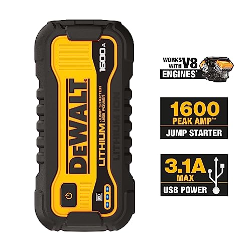 DeWalt DXAELJ16 1600 Peak Amp Jump Starter with USB Power Station J8528