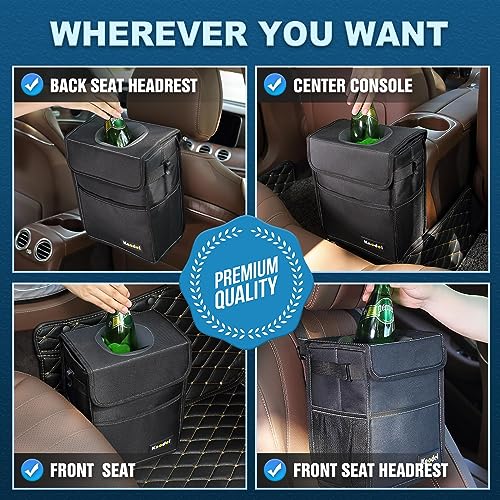 K KNODEL Large Car Trash Can with Lid Trunk Organizer G27153