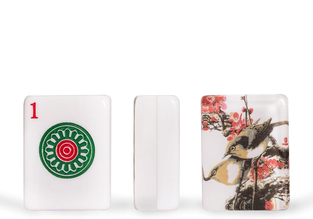 Yellow Mountain Imports Set of 166 American Mahjong (Mah Jong, Mahjongg, Mah-Jongg, Mah Jongg) Tiles, Little Bird