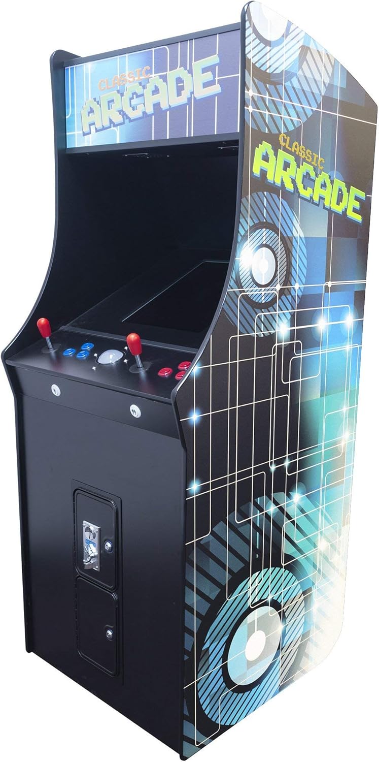 Creative Arcades Full-Size Commercial Grade Cabinet Arcade Machine | 60 Classic Games | 2 Stools | 3-Year Warranty