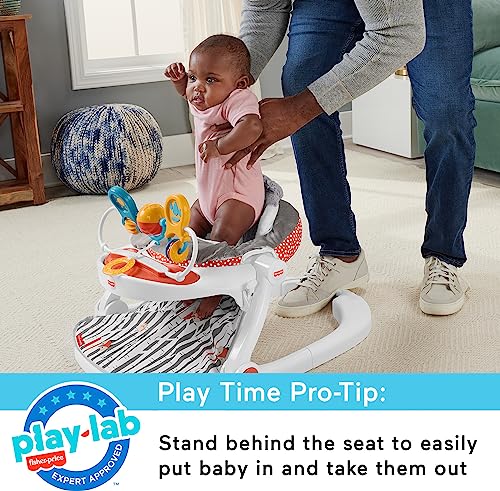 Fisher-Price Deluxe Sit-Me-Up Floor Seat with Removable Toys and Snack Tray T943601