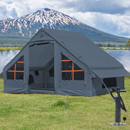 Inflatable Tent with Pump for 4-6 Person Camping, Waterproof Instant Setup E80331