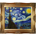Van Gogh Paintings: Starry Night Pre-Framed - Hand Painted Canvas Art