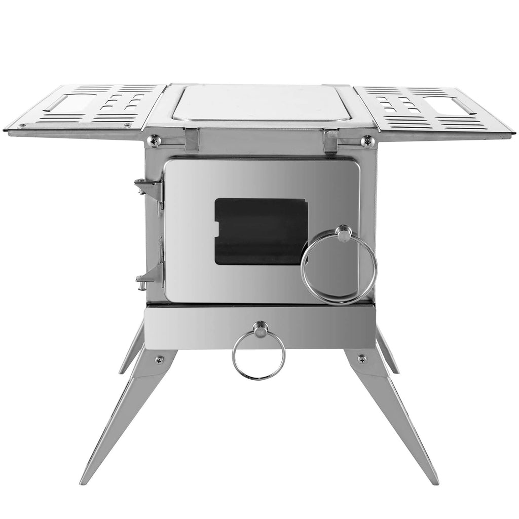 Happybuy Tent Wood Stove 304 Stainless Steel Portable Camping Stove X43082