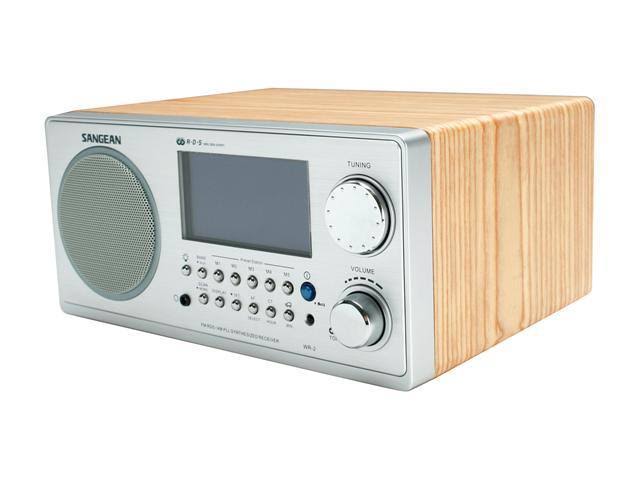 Sangean WR-2 FM/AM Wooden Table Top Digital Tuning Receiver, Walnut F242