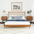Carson Carrington Blaney Solid Pine Wood Spindle Bed - Caramel - Queen