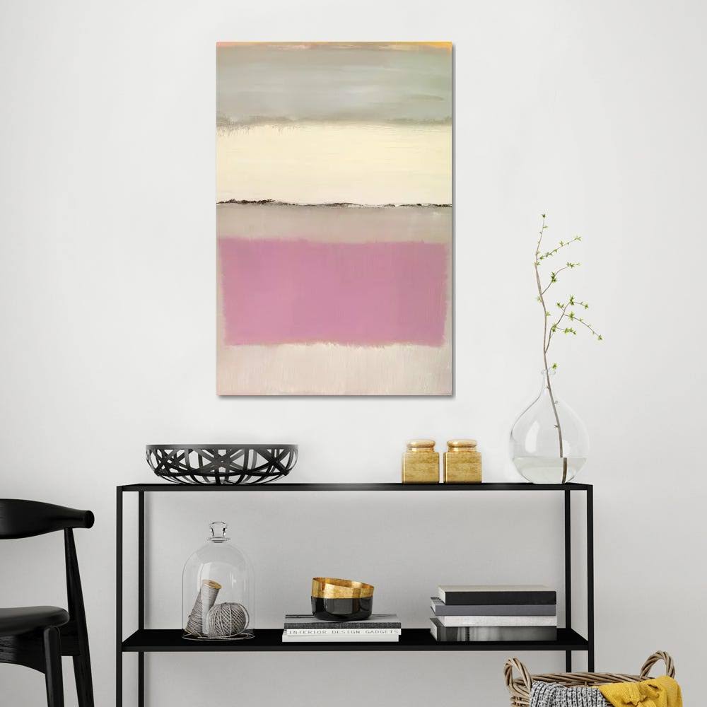 Caroline Gold Canvas Wall Decor Prints - Abstract Geometric Art Q324620