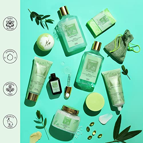 Tea Tree Bath Set with Mint Fragrance - 15 pc Relaxation Gift Basket V915610