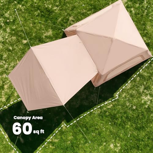 Inflatable Camping Tent with Hand Pump, Waterproof Oxford, 4-6 Person P40923