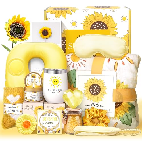 LUCOTIYA Self Care Gift Basket with Blanket for Women B366271