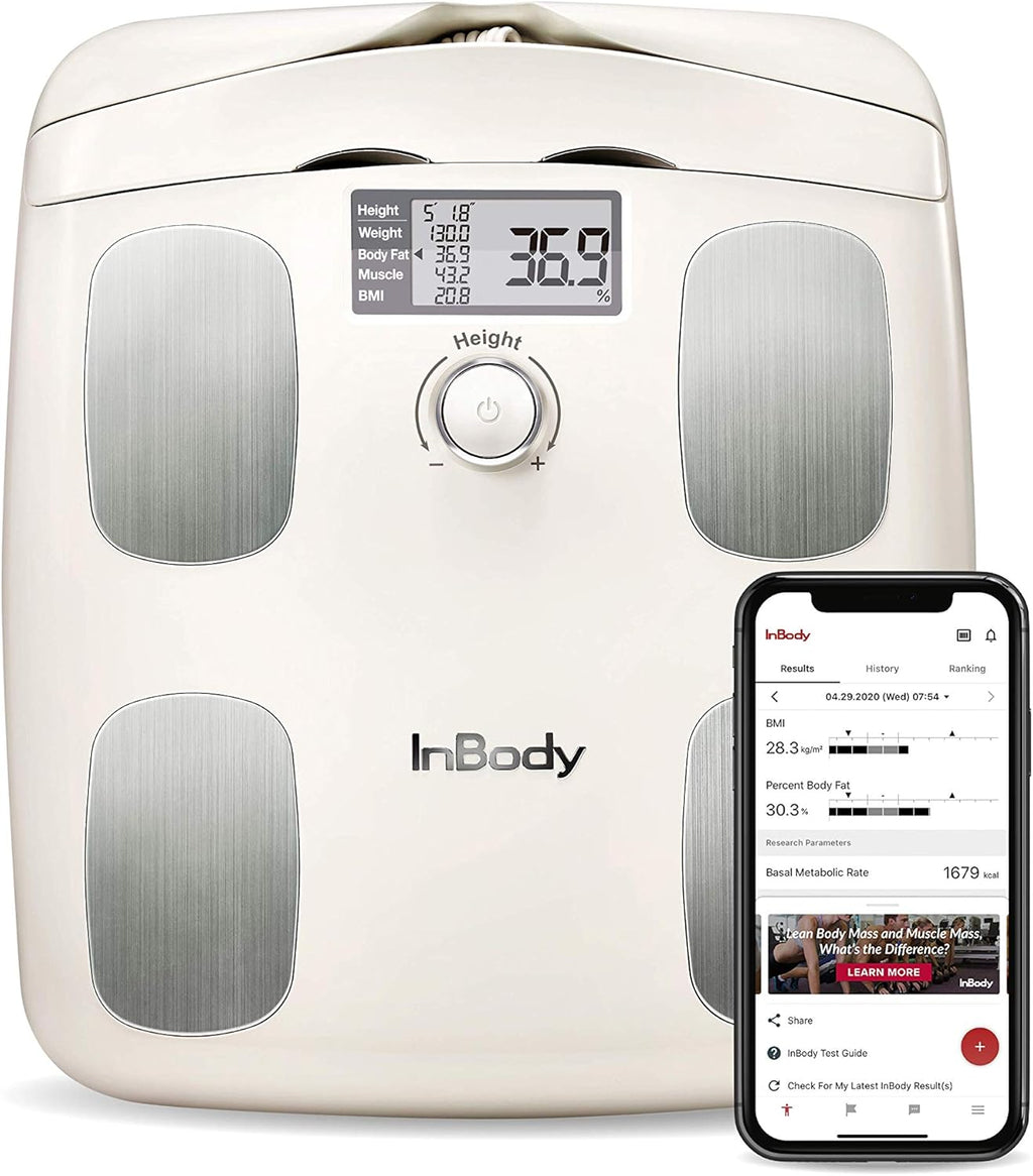 InBody H20N Smart Full Body Composition Analyzer Scale - BMI, Body Fat, Muscle Mass - Bluetooth Connected - Midnight Black