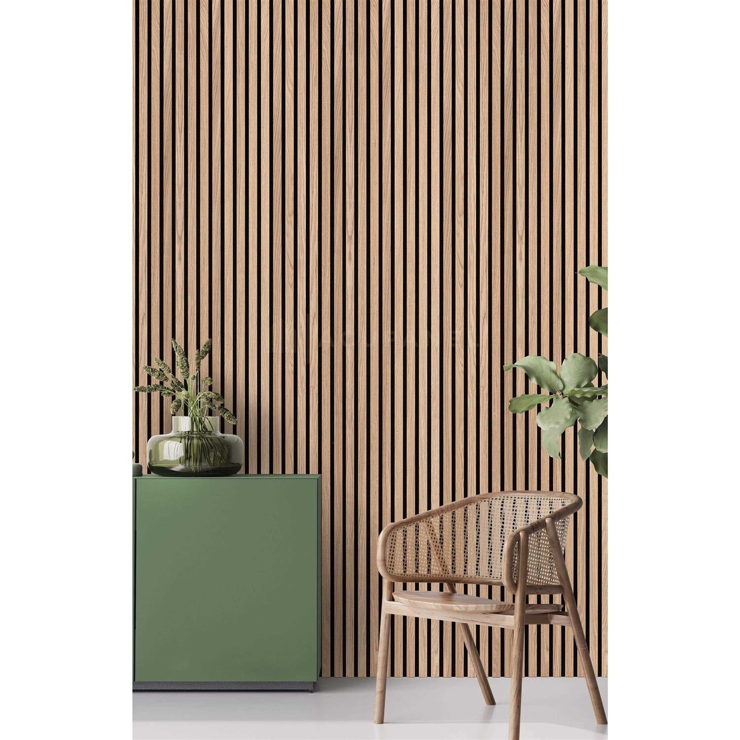 Oak Acoustic Slat Wall Panels F753362