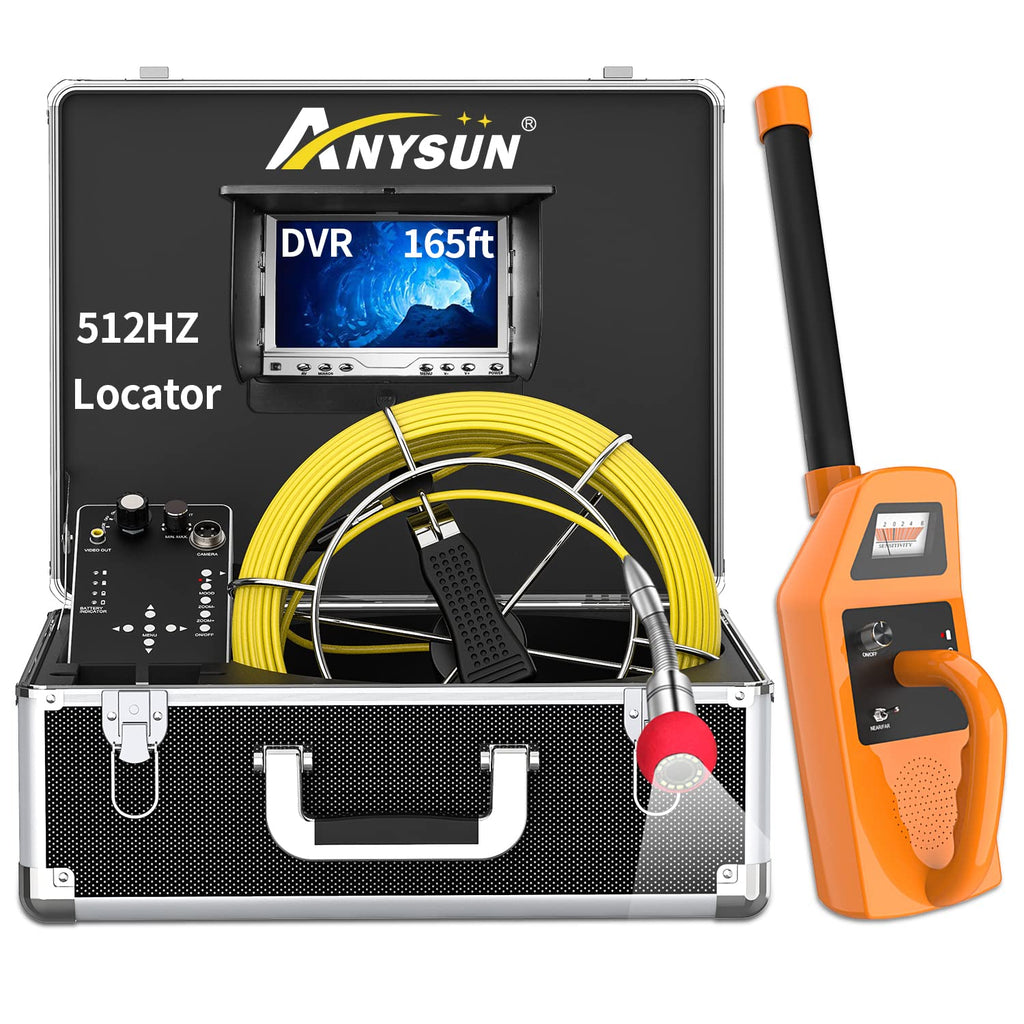 Anysun 100ft Sewer Camera with Locator, 7" LCD Monitor, IP68 Waterproof Z99821