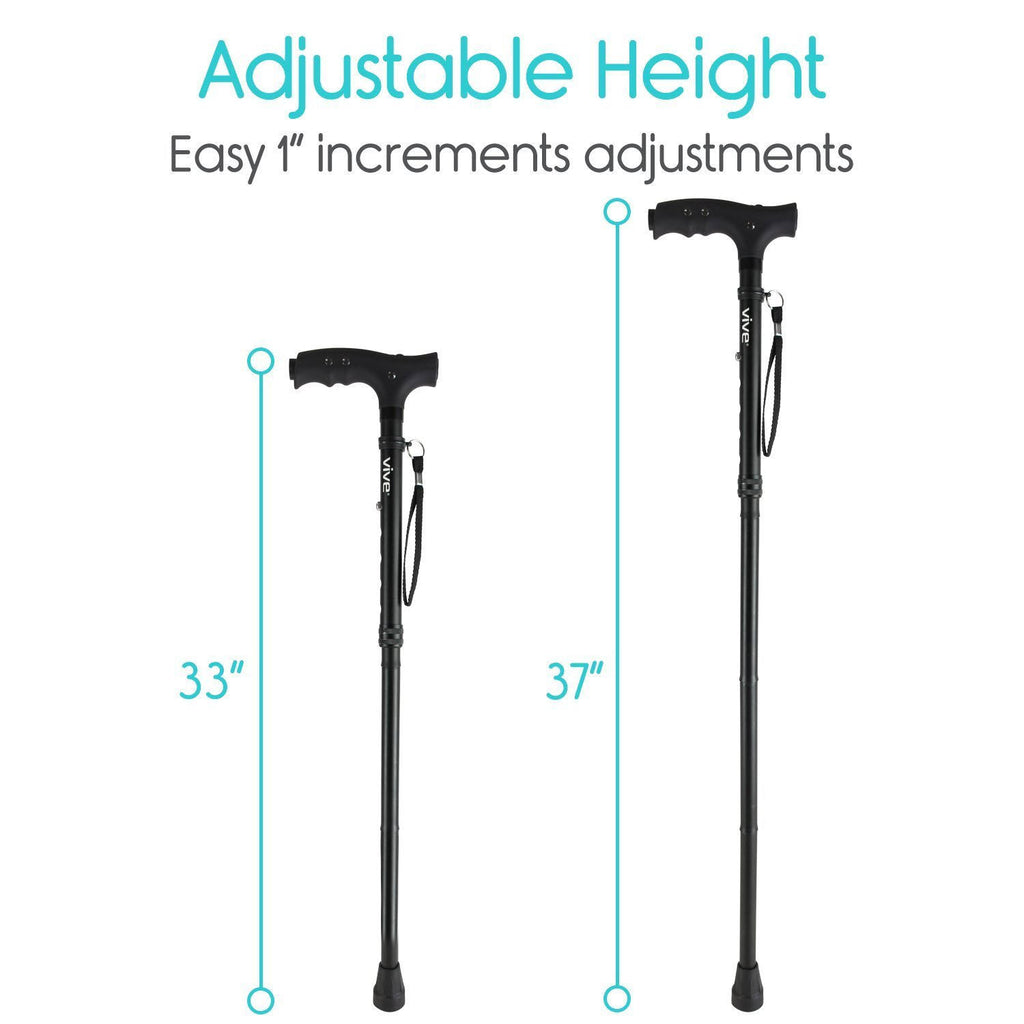 Vive LED Folding Cane Adjustable D3020