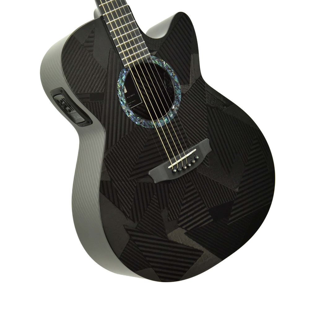 Rainsong BI-WS1000N1 Black Ice Series Acoustic-Electric Guitar with Case Z75795