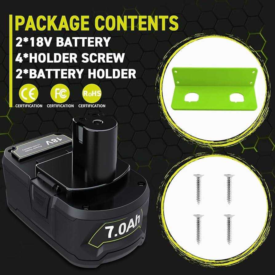 Bonadget 2Pack 7.0Ah Replacement Battery for Ryobi 18V ONE+ with Holder Y419585