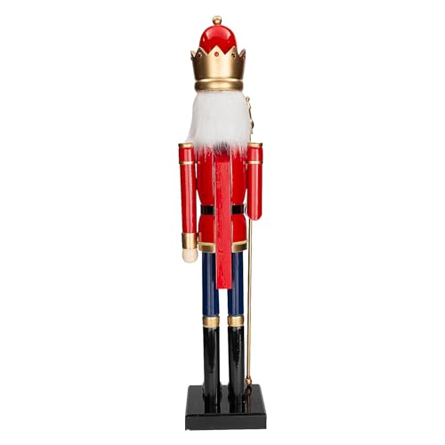 Fun Express 3 Ft. Green Wooden Holiday Nutcracker with Scepter L162