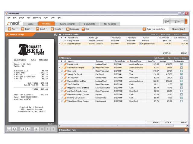 NeatReceipts Mobile Scanner and Digital Filing System V550731