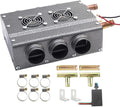 Evargc Universal 12V Vehicles Heater Auxiliary Heater Improvement For Tractor UTV Cab Vans Truck Compact Under Dash Low Profile Dual Sides 6 Vents With Speed Switch Easy Install 60Cfm