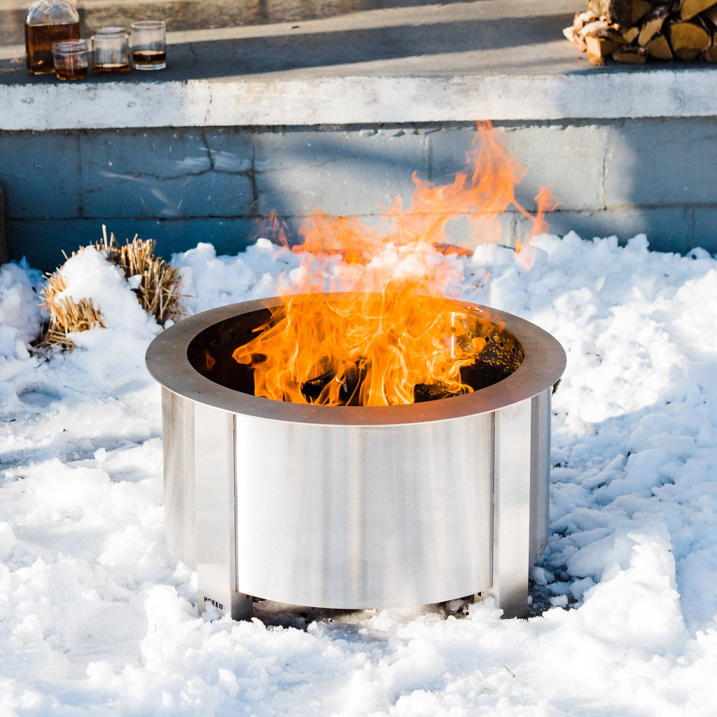 Breeo x Series 24 Smokeless Fire Pit Stainless Steel V664