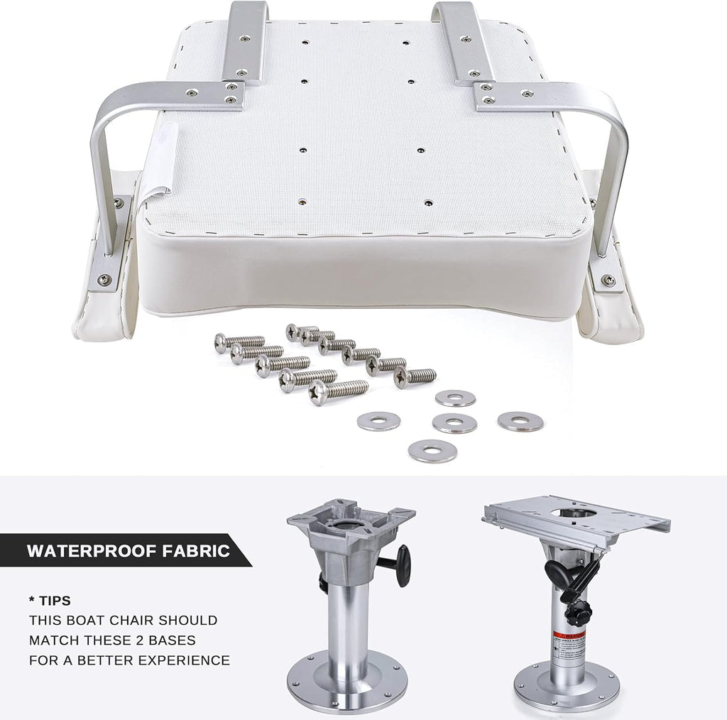 Captains Boat Seat With Arm Rest Grey Piping L943745