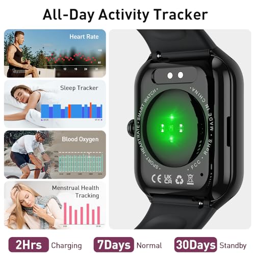 Smart Watch 1.96 HD Fitness Tracker with Heart Rate Monitor for Men Women X2198