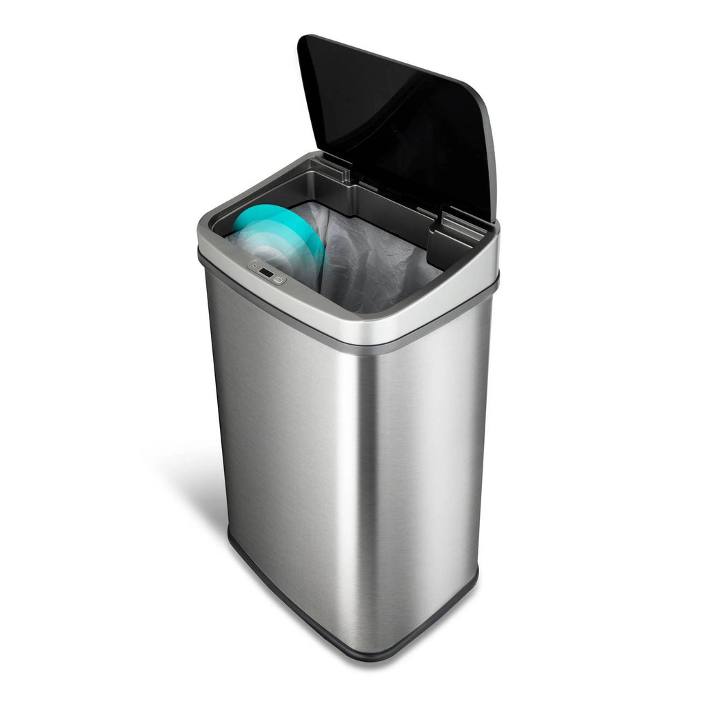 Nine Stars 13.2 Gallon Stainless Steel Motion Sensor Trash Can D2848