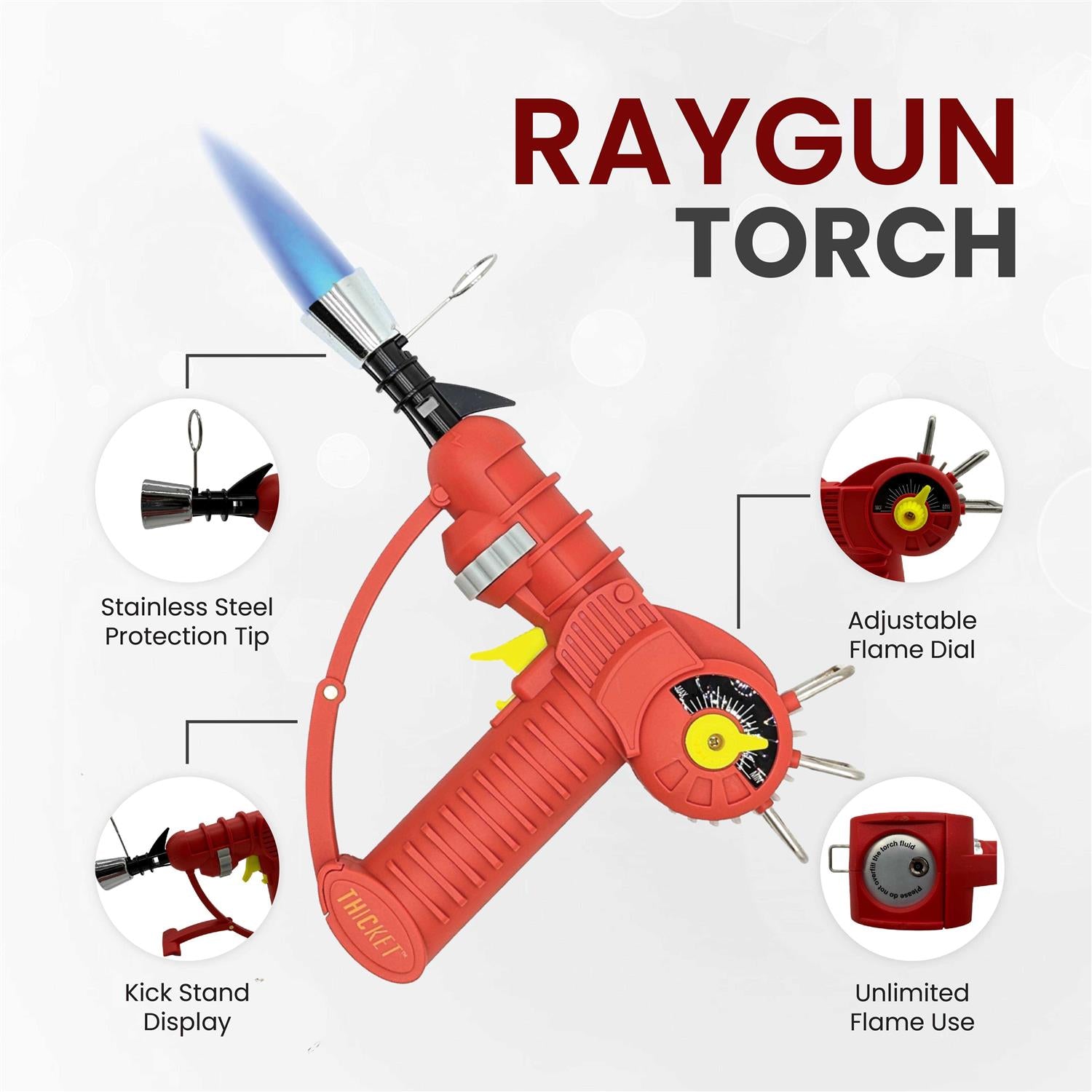 Raygun Torch Lighter with Adjustable Flame and Safety Lock C4638