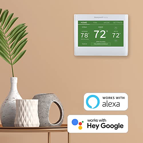 Honeywell Home RTH9585WF Wi-Fi Smart Color Thermostat, 7-Day Programmable, Touch Screen, Energy Star, Alexa Ready I259972