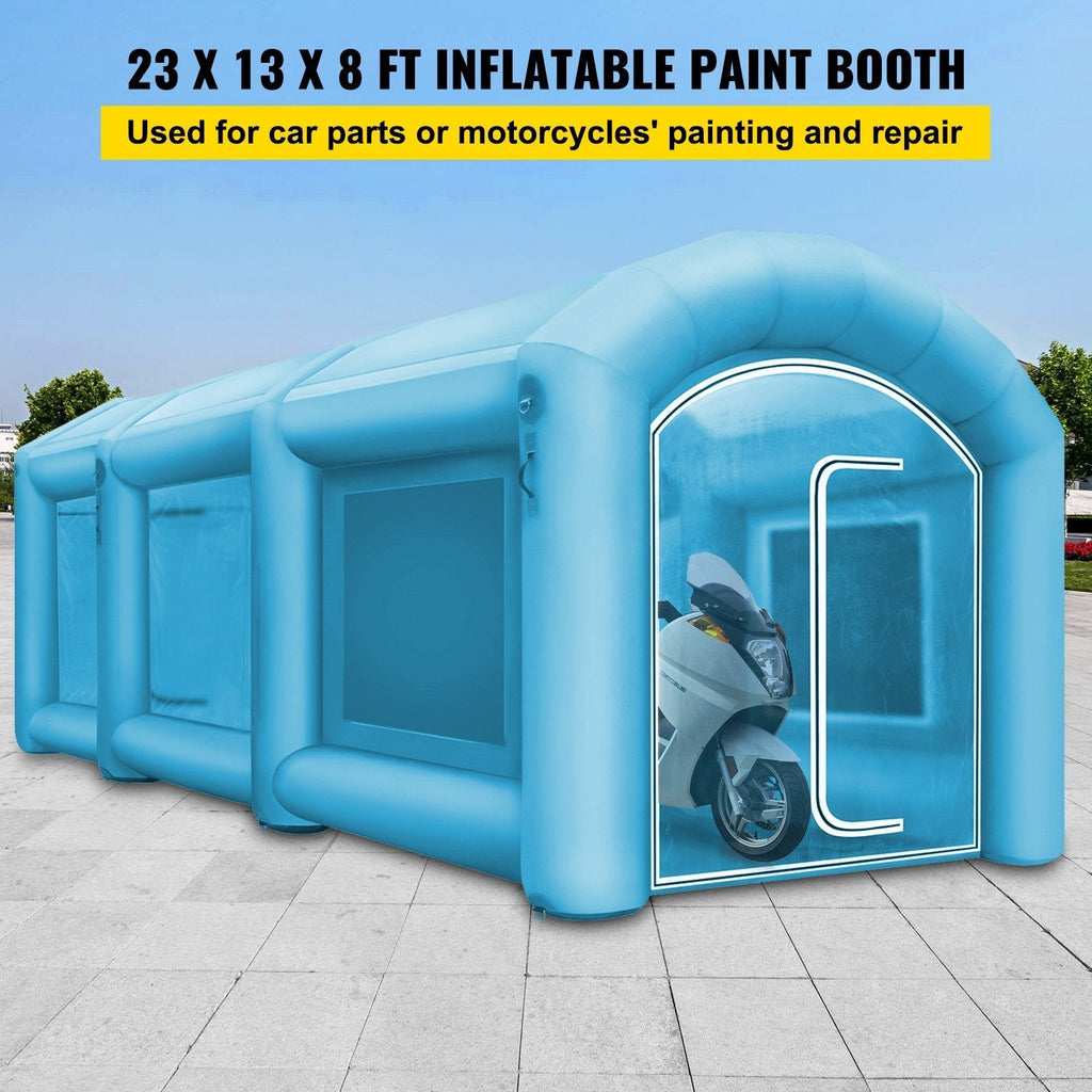 Inflatable Spray Booth Car Paint Tent with Blowers 23x13x8ft F510