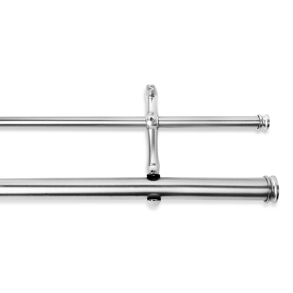 Cambria Premier Complete 88x22 x 144x22 Double Drapery Rod in Polished Nickel
