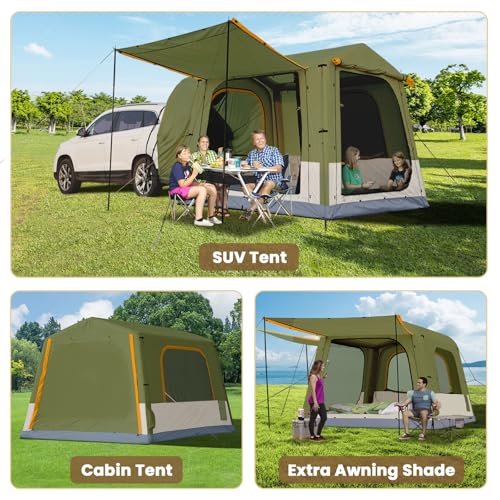 Inflatable Camping Tent with Hand Pump, Waterproof Oxford, 4-6 Person P40923