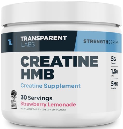 Transparent Labs Creatine HMB Strawberry Lemonade & Unflavored, 30 Servings Each M31313