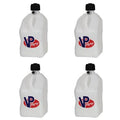 VP Racing 5 Gallon Motorsport Racing Fuel Utility Jug Gas Can, White (4 Pack)