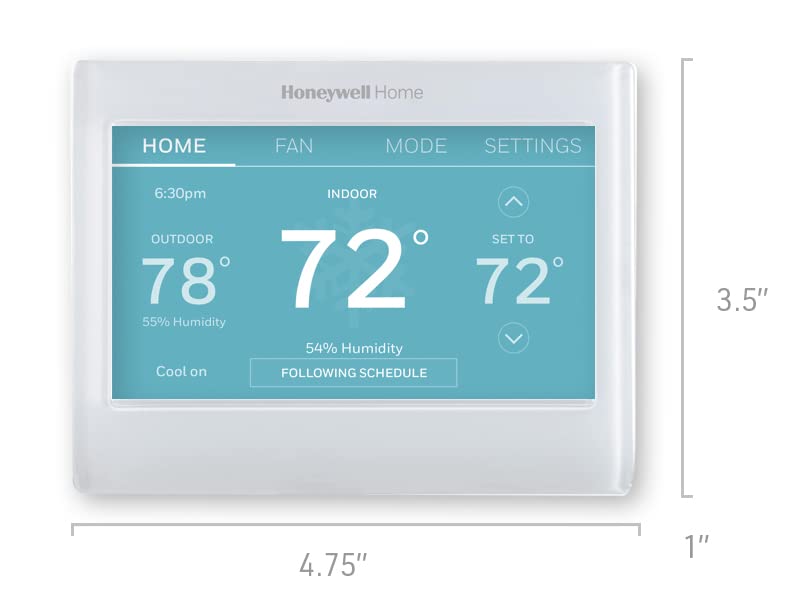 Honeywell Home RTH9585WF Wi-Fi Smart Color Thermostat, 7-Day Programmable, Touch Screen, Energy Star, Alexa Ready I259972