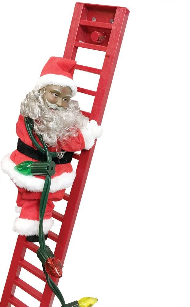 Mr. Christmas Climbing African American Santa H5565