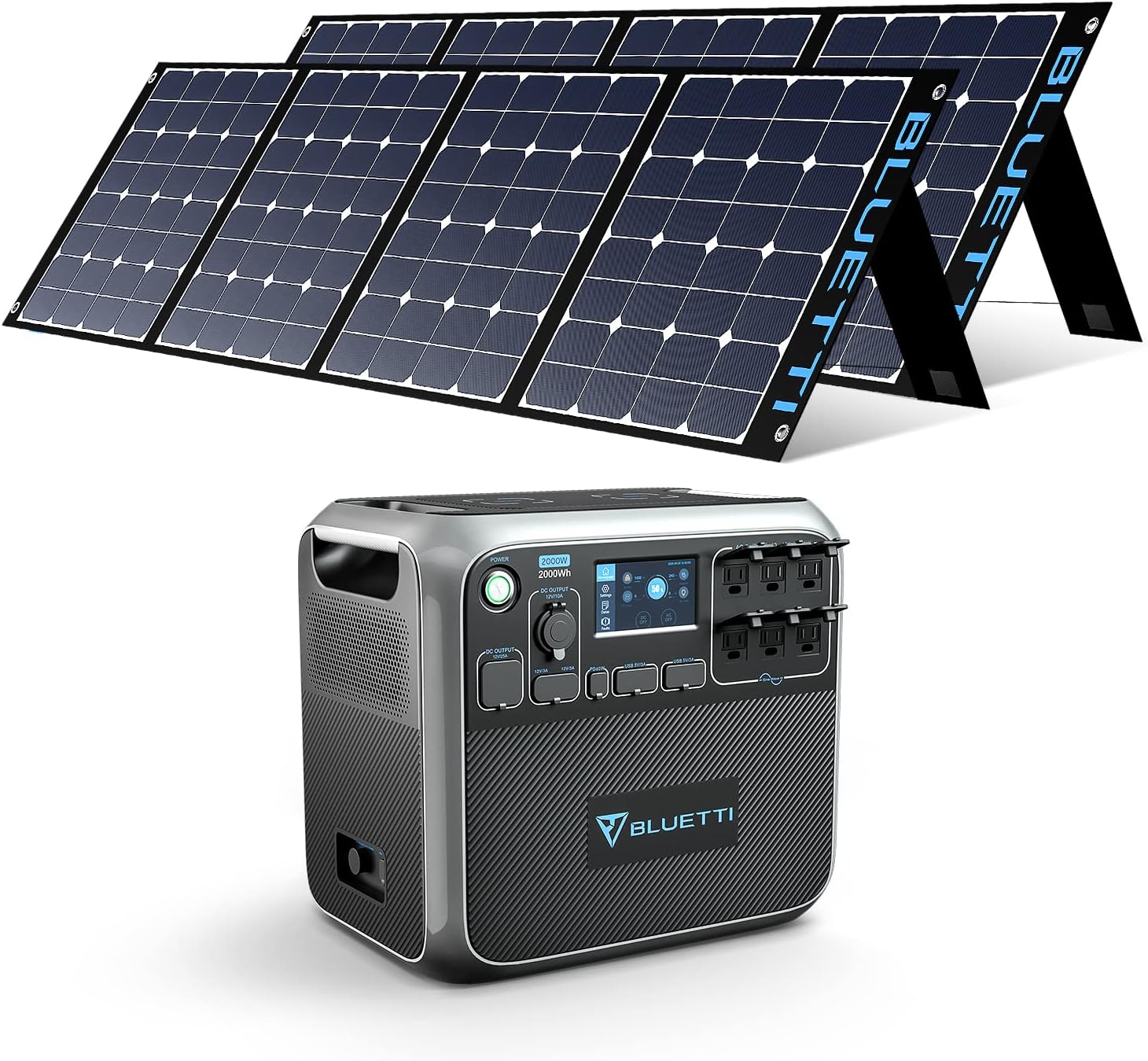 BLUETTI AC200P Portable Power Station 2000Wh with SP350 350W Solar Panel O65734