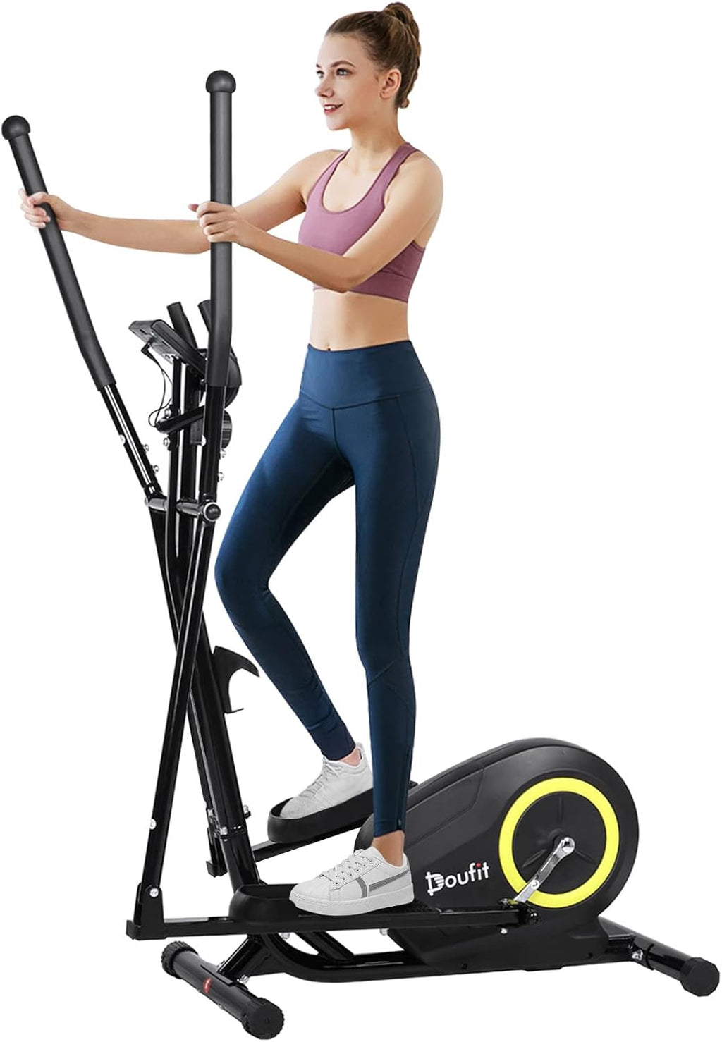 Doufit Elliptical Machine for Home Use, Magnetic Cross Trainer with LCD Monitor K158827