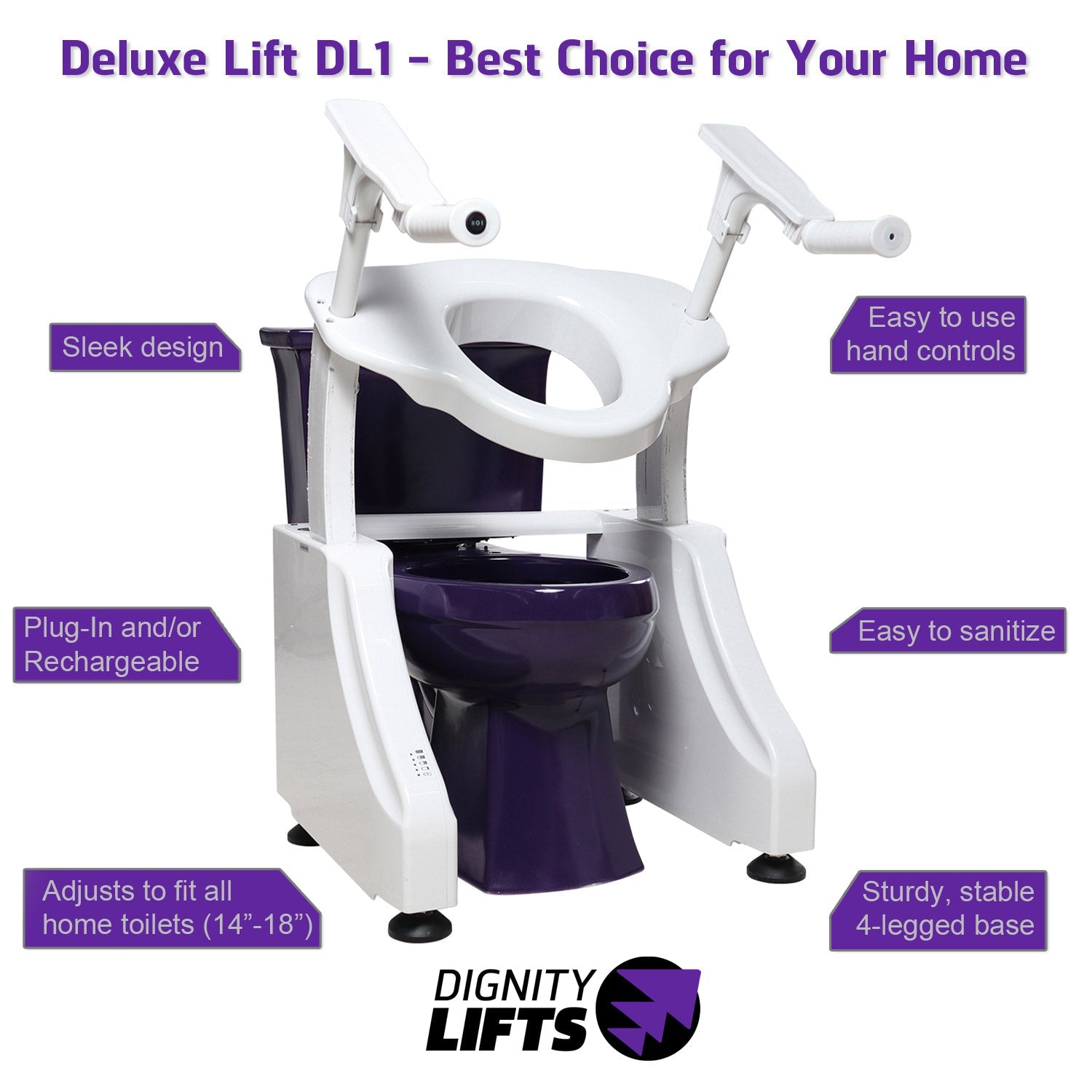 Dignity Lifts Deluxe Toilet Lift DL1 L302