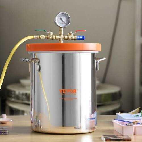 VEVOR 3 Gallon Vacuum Chamber with Tempered Glass Lid M438