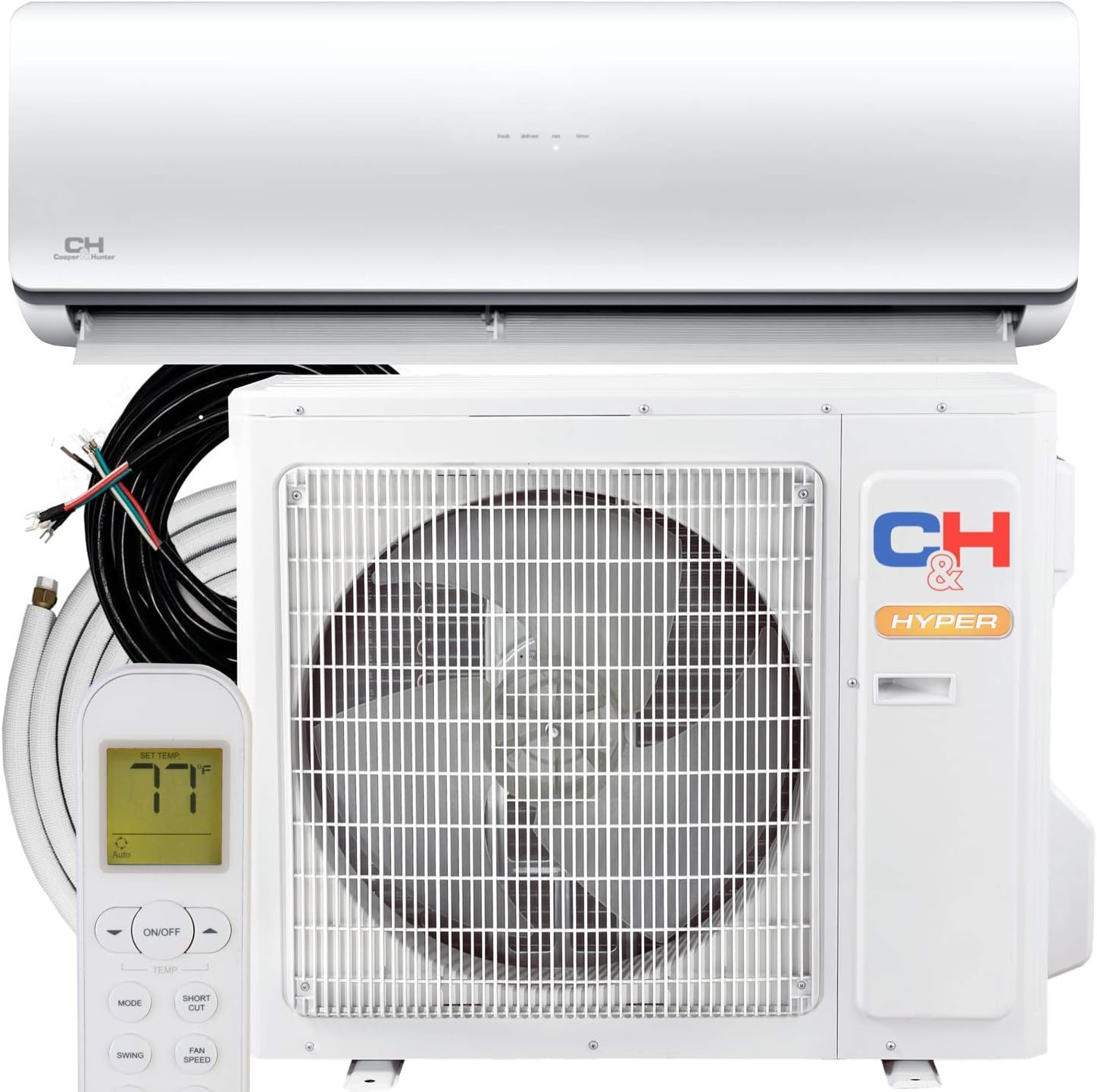 Hyper Heat 9,000 BTU Ductless Mini-Split Air Conditioner Heat Pump V321485