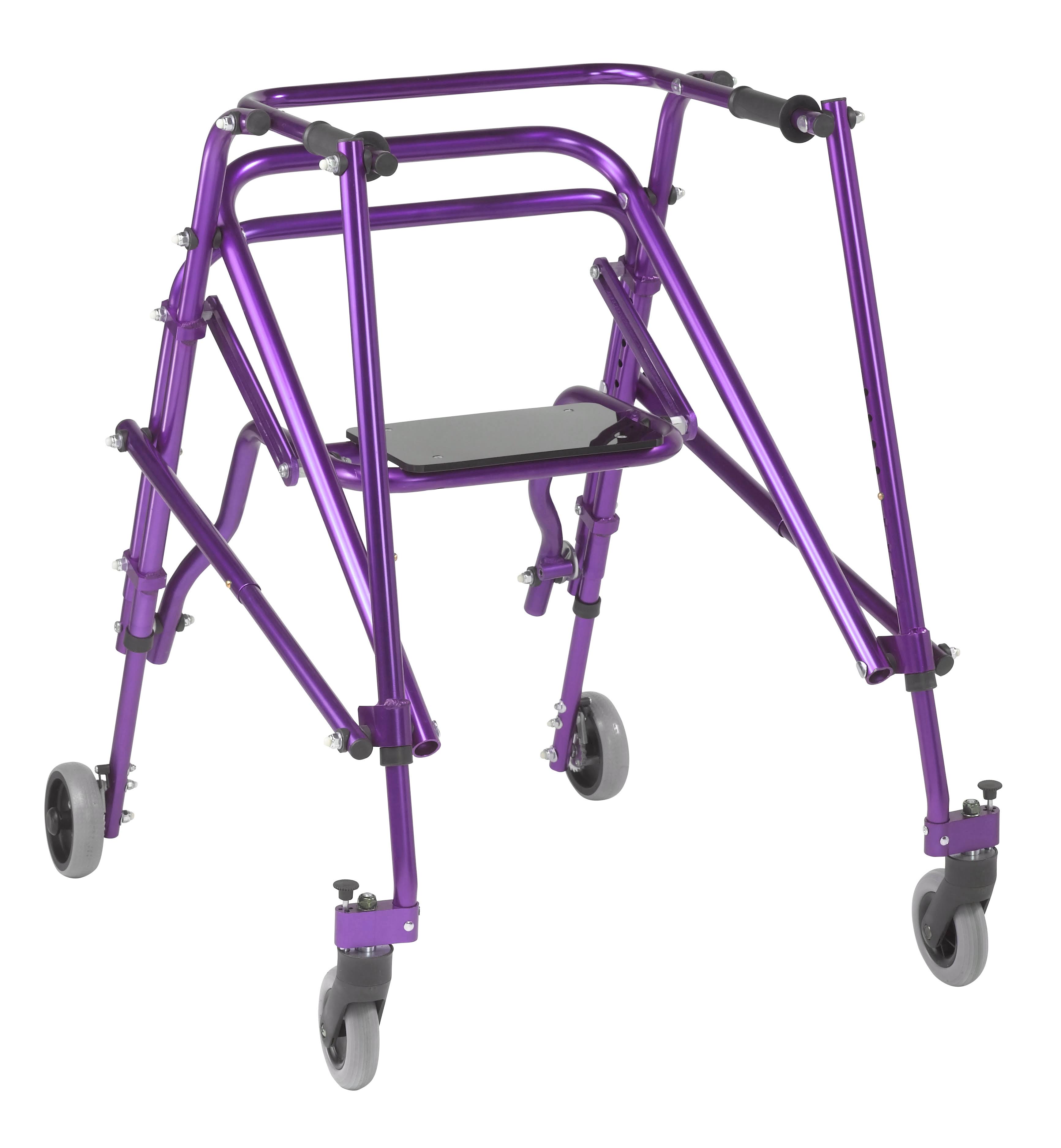 Nimbo 2G Lightweight Posterior Walker with Seat, Large, Wizard Purple, by Drive Medical