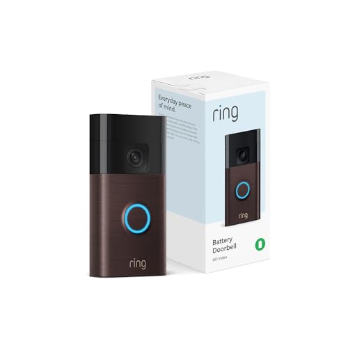 Ring Battery Doorbell, Head-to-Toe Video, Two-Way Talk, Motion Detection, Satin Nickel G156985