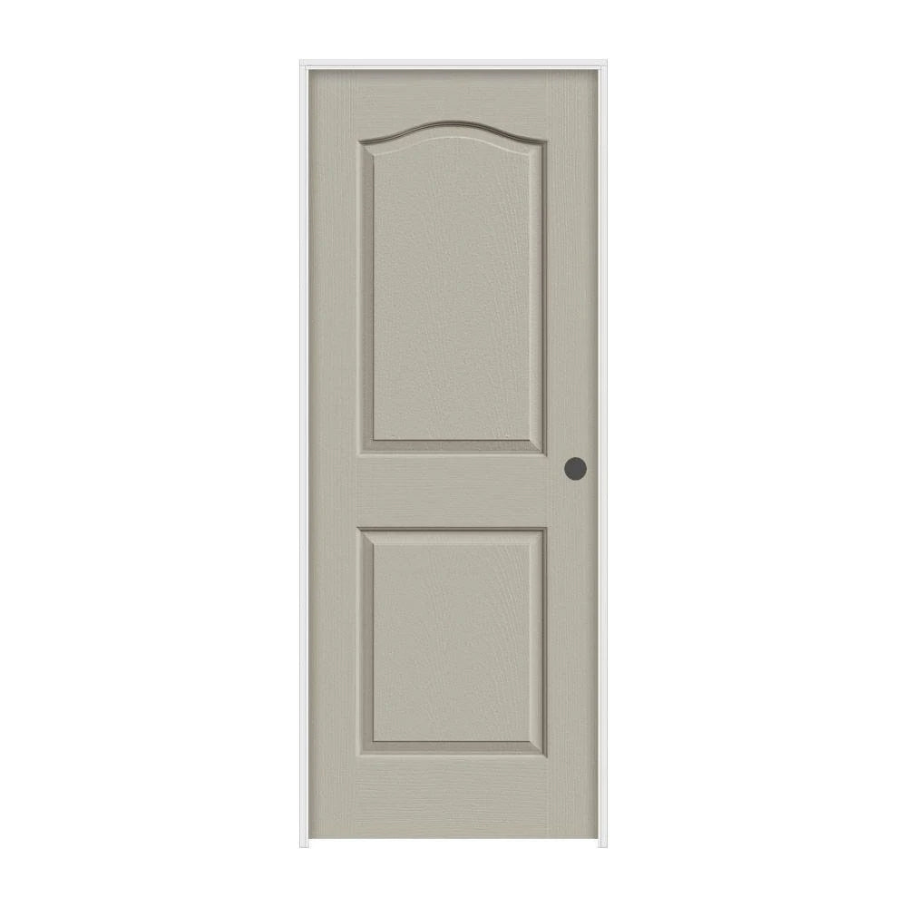JELD-WEN 30 in. x 80 in. Camden Desert Sand Left-Hand Textured Solid Core Molded Composite MDF Single Prehung Interior Door