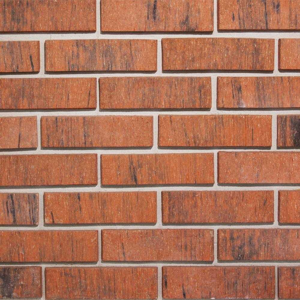 Z-Brick 8 in. x 2.25 in. x 0.44 in. Concrete Thin Brick Veneer Classic Red I4548
