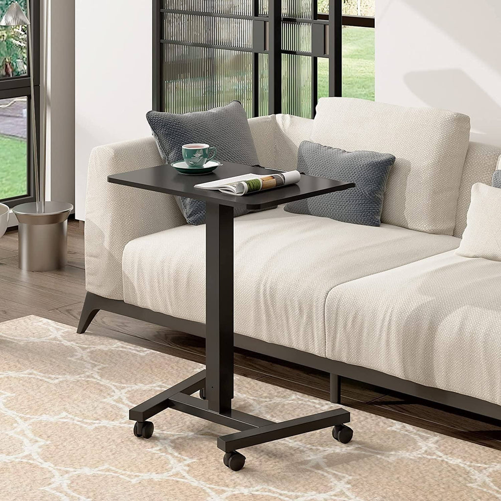 Adjustable Height Mobile Laptop Desk Cart, Black U692